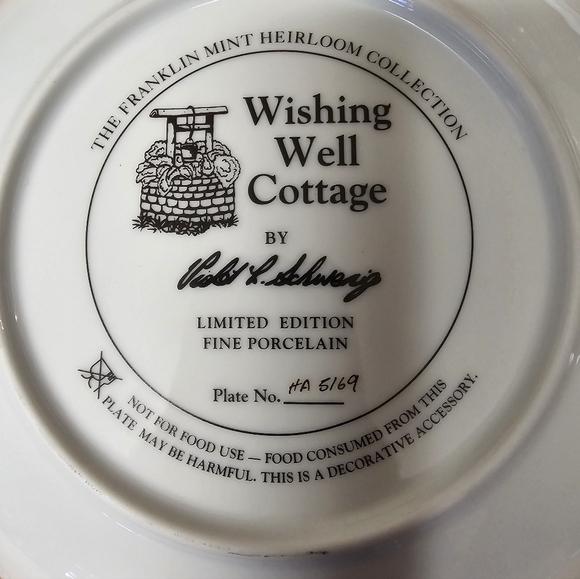 Franklin Mint 'Wishing Well' Ltd. Edt. Plate - Picture 2 of 2